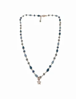 Collana Cristalli Multicolor Summer Blue COLORE ARGENTO Rosè COLORE ZIRCONI zirconi bianchi SOGGETTO stella