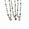 Collana Cristalli Multicolor Summer Champagne COLORE ARGENTO Rosè COLORE ZIRCONI zirconi bianchi SOGGETTO cuore