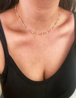 Collana Cristalli Orange Gradation