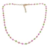 Collana Cristalli Pink and Green Gradation
