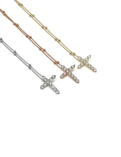 Collana Croce Big COLORE ARGENTO Dorato