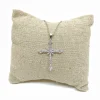 Collana Croce Gotica COLORE ZIRCONI zirconi bianchi