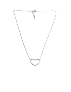 Collana Cuore a Filo COLORE ARGENTO Bianco