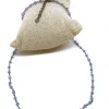 Collana di Cristalli Azzurri Argento Brunito