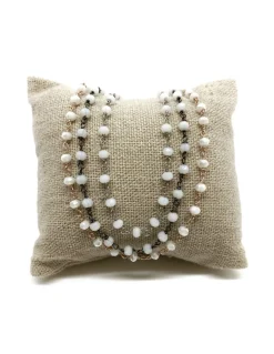 Collana di Cristalli Bianchi COLORE ARGENTO Bianco