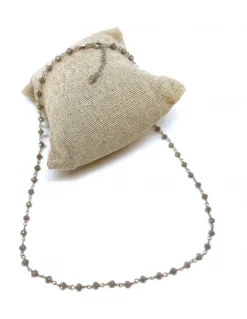 Collana di Cristalli Grigi COLORE ARGENTO Bianco