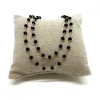 Collana di Cristalli Neri COLORE ARGENTO Bianco