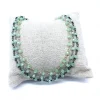 Collana di Cristalli Verde Chiaro COLORE ARGENTO Bianco