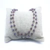 Collana di Cristalli Violetto COLORE ARGENTO Rosè