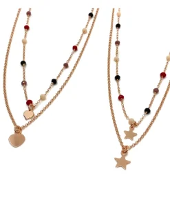 Collana Doppia Cristalli e Soggetti Pendenti SOGGETTO cuore