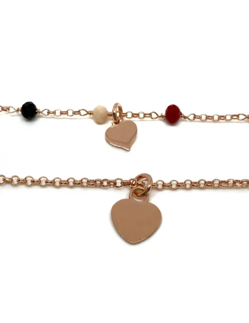 Collana Doppia Cristalli e Soggetti Pendenti SOGGETTO cuore