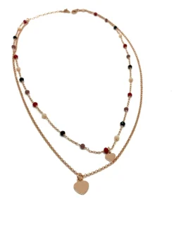 Collana Doppia Cristalli e Soggetti Pendenti SOGGETTO cuore