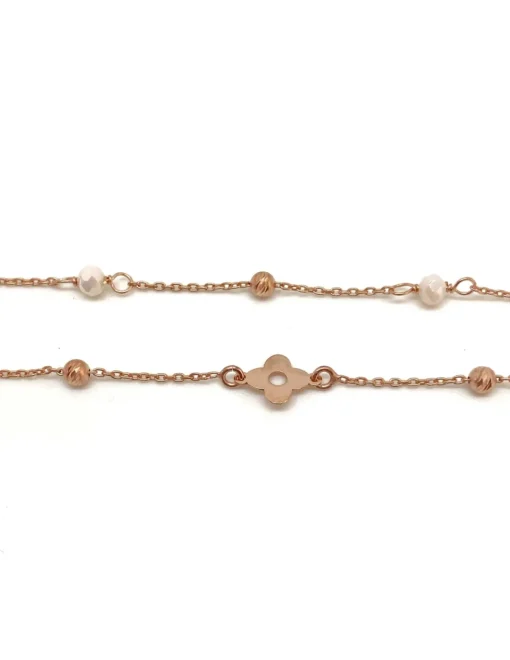 Collana Doppia e Fiori Passanti COLORE CRISTALLI cristalli bianchi