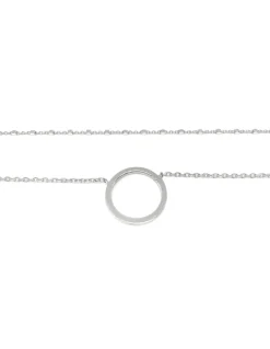 Collana Doppia e Tondo a Filo COLORE ARGENTO Bianco