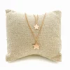 Collana Doppia Stelle Pendenti COLORE ARGENTO Rosè