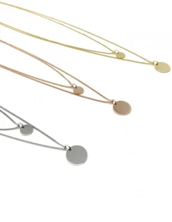 Collana Doppia Tondini Pendenti COLORE ARGENTO Bianco