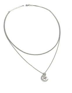 Collana Double Moon and Star