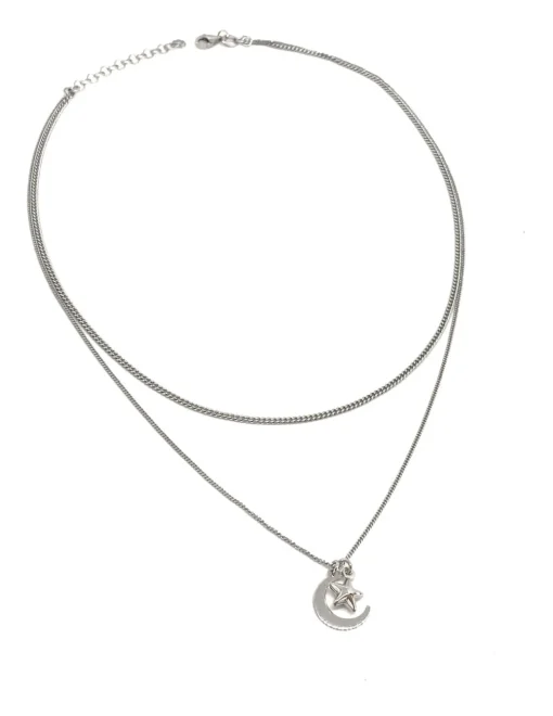 Collana Double Moon and Star
