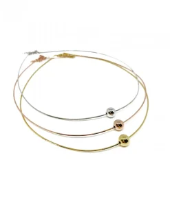Collana Fantasmino con Sfera COLORE ARGENTO Bianco