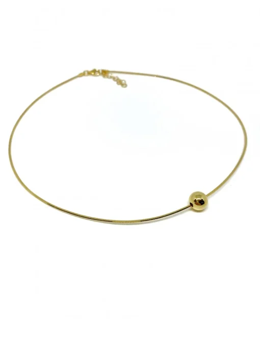 Collana Fantasmino con Sfera COLORE ARGENTO Bianco