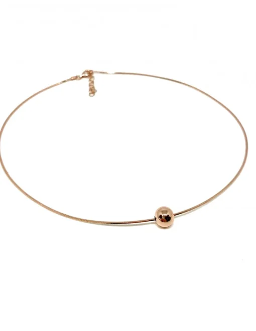 Collana Fantasmino con Sfera COLORE ARGENTO Bianco