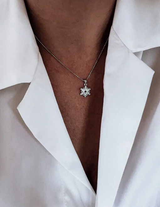 Collana Fiocco di Neve Piatto