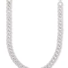 Collana Groumette Maglia M COLORE ARGENTO Bianco LUNGHEZZA COLLANA 40 cm