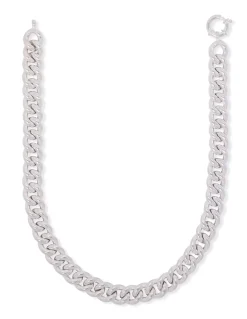 Collana Groumette Maglia M COLORE ARGENTO Bianco LUNGHEZZA COLLANA 40 cm