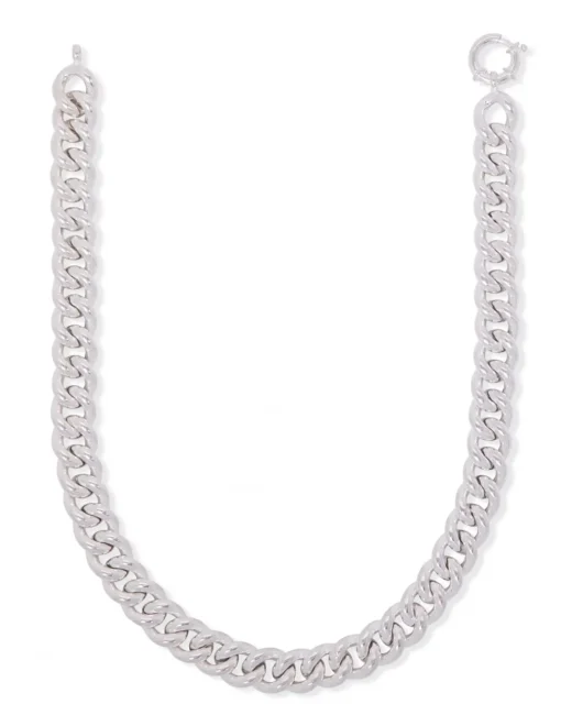 Collana Groumette Maglia M COLORE ARGENTO Bianco LUNGHEZZA COLLANA 40 cm