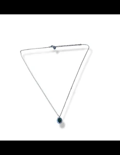 Collana Kate COLORE ARGENTO Bianco COLORE ZIRCONI zirconi verdi