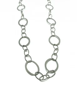 Collana Lunga Ovali COLORE ARGENTO Bianco