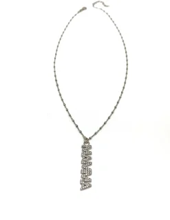 Collana Mamma COLORE ARGENTO Bianco COLORE ZIRCONI zirconi bianchi