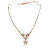 Collana Manetta e Stella Pendente COLORE ARGENTO Rosè