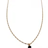 Collana Mini Heart COLORE ARGENTO Rosè COLORE SMALTO nero