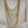 Collana Multifilo Torchon Amida COLORE ALLUMINIO DORATO