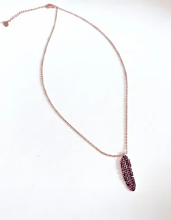 Collana Piuma COLORE ZIRCONI zirconi viola