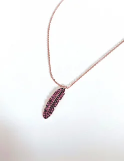 Collana Piuma COLORE ZIRCONI zirconi viola