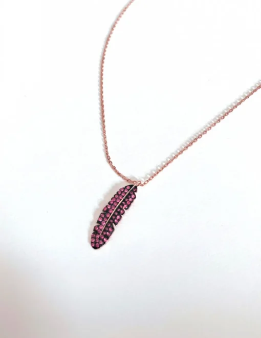 Collana Piuma COLORE ZIRCONI zirconi viola