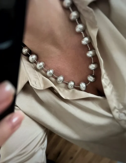 Collana Sfere Battute Cunda