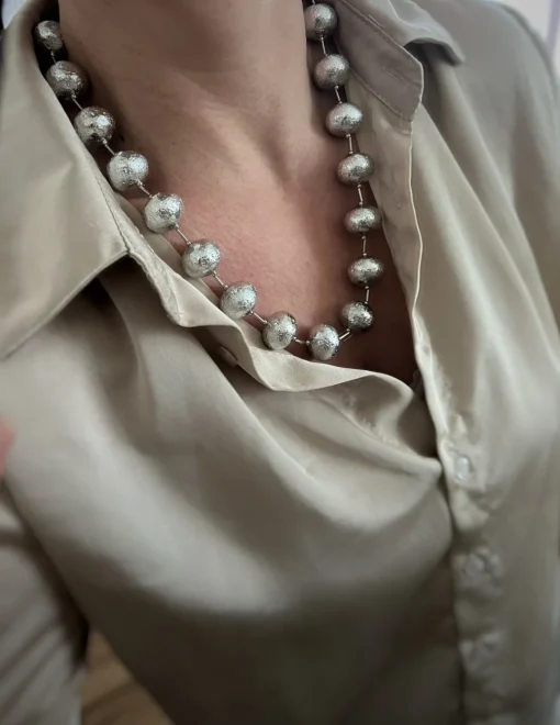 Collana Sfere Battute Cunda
