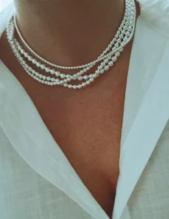 Collana Sfere COLORE ARGENTO Bianco DIAMETRO SFERE 1.5 mm