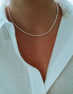 Collana Sfere COLORE ARGENTO Bianco DIAMETRO SFERE 1.5 mm