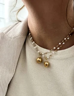 Collana Sfere e Perle con Pendente SOGGETTO cuore