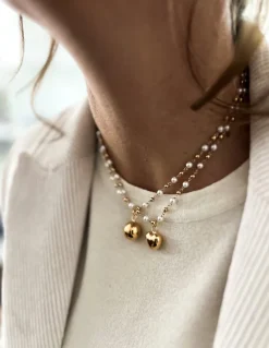 Collana Sfere e Perle con Pendente SOGGETTO cuore
