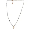 Collana Smaltata e Cornetto COLORE ARGENTO Rosè COLORE SMALTO nero
