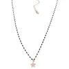 Collana Smaltata e Stella COLORE ARGENTO Rosè COLORE SMALTO nero