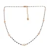 Collana Smaltata e Zirconi COLORE ARGENTO Rosè COLORE SMALTO nero