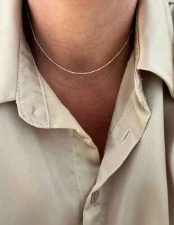 Collana Strangolino Minimal COLORE ARGENTO Argentato