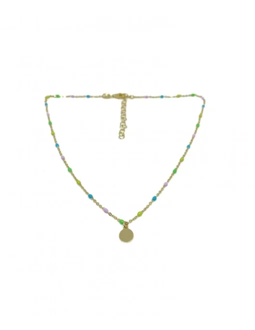 Collana Strangolino Smalto Fluo e Tondino