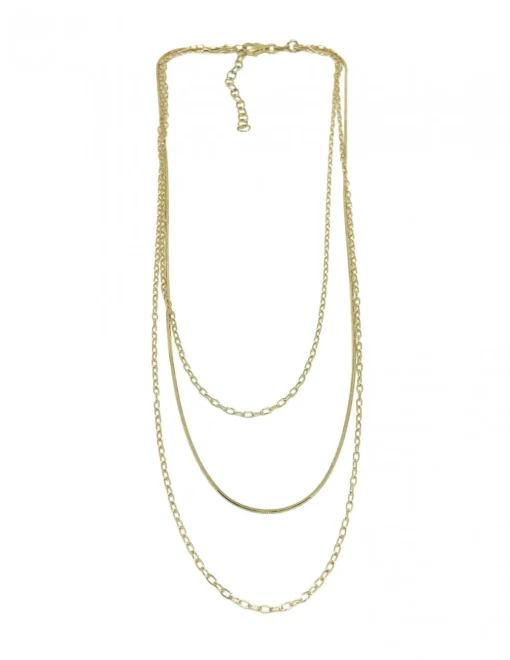 Collana Tre Fili Style COLORE ARGENTO Dorato